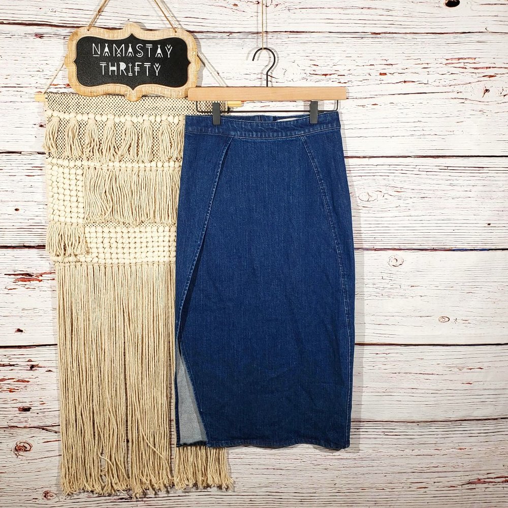 NWOT Madewell Vintage Denim Overlay Midi Skirt G10